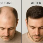 Clinical results: noticeable increase in thickness and scalp vitality.